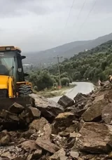 İzmir’in Ödemiş ilçesinde heyelan meydana geldi!
