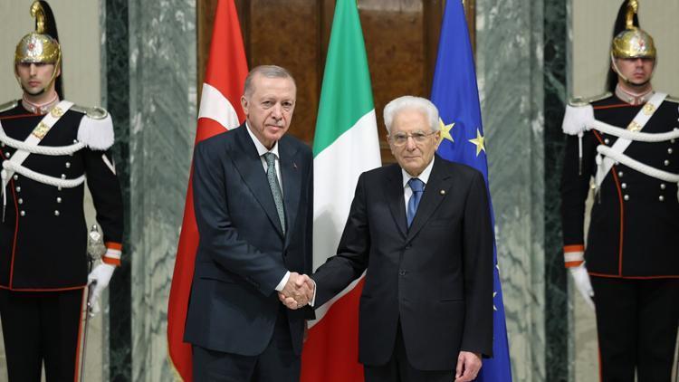 Cumhurbaşkanı Erdoğan, İtalya Cumhurbaşkanı Sergio Mattarella ile görüştü