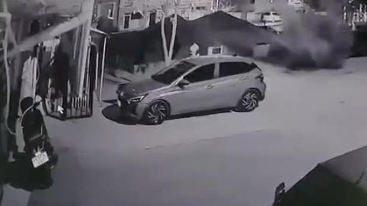 Aksaray’da Su Hattındaki Patlama Anı Güvenlik Kamerasında