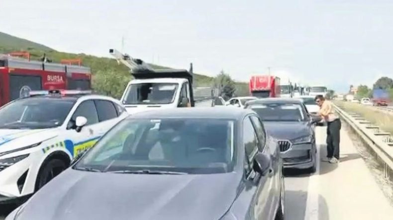 Bir Arının Yüzünden Kaza Yapan TIR Trafiği Kilitledi