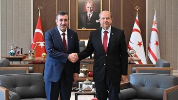 Cumhurbaşkanı Yardımcısı Yılmaz, KKTC Cumhurbaşkanı Tatar ile Buluştu