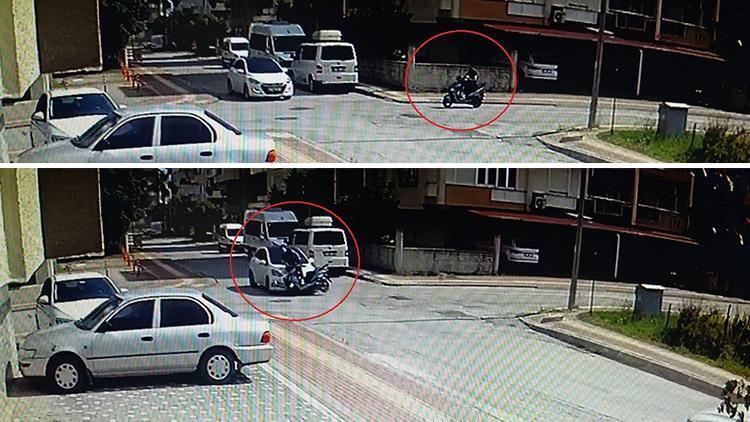 Feci Kaza! Motosiklet Sürücüsü Havada Taklalar Attı