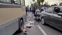 Freni Boşalan Minibüs Dehşet Saçtı: 14 Yaralı