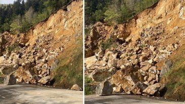 Giresun’da Heyelan: Pınarlar-Yavuzkemal Karayolu Kapandı