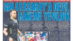 G.Saray’a Değil, Hakeme Yenildik