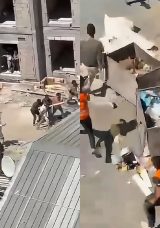 İstanbul’daki site inşaatında kan donduran görüntü: İşçiler taşlı ve sopalarla birbirine saldırdı!