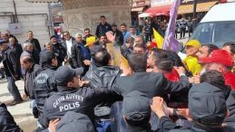Kars’ta 1 Mayıs Yürüyüşünde Gergin Anlar