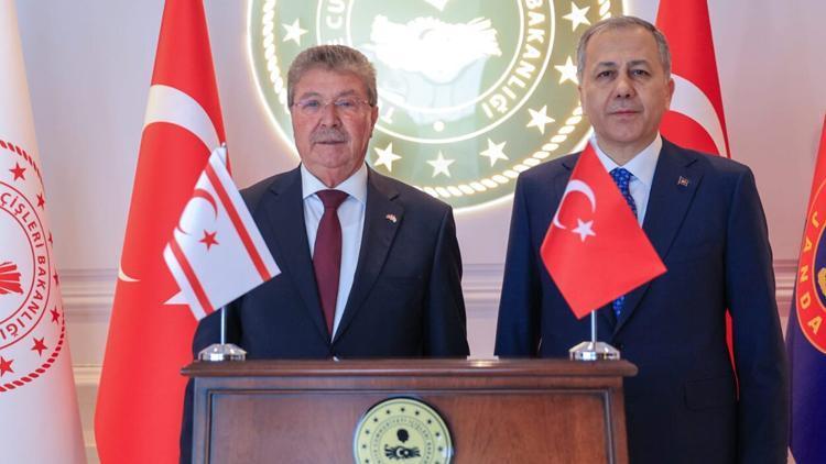 KKTC Başbakanı Üstel, İçişleri Bakanı Yerlikaya’yı kabul etti