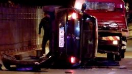 Kontrolü Kaybeden Sürücü Kaldırıma Çarptı, Devrilen Araçta Bir Kişi Hayatını Kaybetti