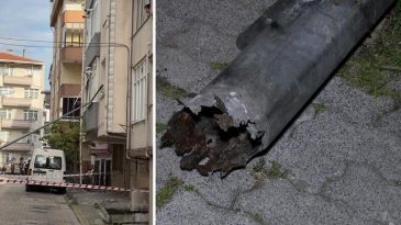 Küçükçekmece’de İşçinin Yaslandığı Aydınlatma Direği Devrildi