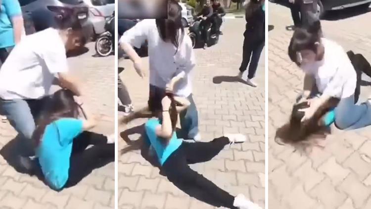 Liseli Kızdan Ortaokul Öğrencisine Şiddet: Saçlarından Tutup Yerlerde Sürükledi