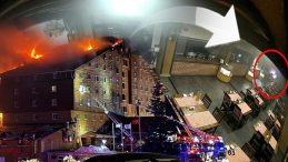 Otel Faciasında Yangının Çıkış Anı Kamerada! Termostat Bozukmuş