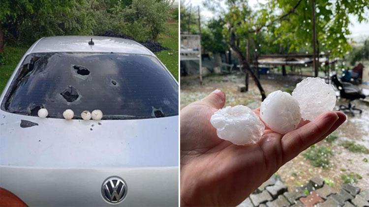 Şanlıurfa’da Kar Topu Büyüklüğünde Dolu Yağışı: Ekili Araziler ve Araçlar Zarar Gördü