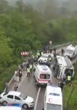 Sinop’ta Üniversite Öğrencilerini Taşıyan Otobüs Devriye Girdi: 18 Yaralı