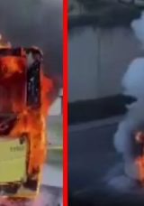 Son dakika… Bahçeşehir’de, seyir halindeki İETT otobüsü cayır cayır yandı!