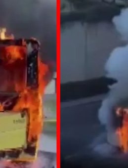 Son dakika… Bahçeşehir’de, seyir halindeki İETT otobüsü cayır cayır yandı!