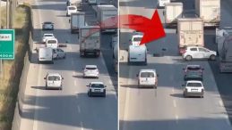 TIR’dan Koptu! Zincirleme Kazaya Neden Oldu… İnanılmaz Anlar Kamerada
