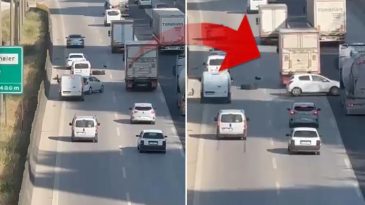 TIR’dan Koptu! Zincirleme Kazaya Neden Oldu… İnanılmaz Anlar Kamerada