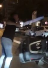 Trafikte Dehşet Anları! Döner Bıçaklı Maganda Kameralara Yansıdı