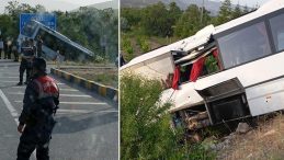 Tur Otobüsü Kaza Yaptı! Yaralılar Var