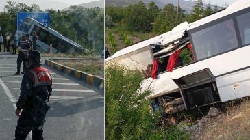 Tur Otobüsü Kaza Yaptı! Yaralılar Var