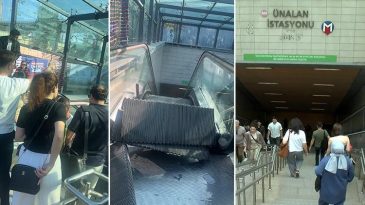 Ünalan metrosunda yürüyen merdiven sorunu
