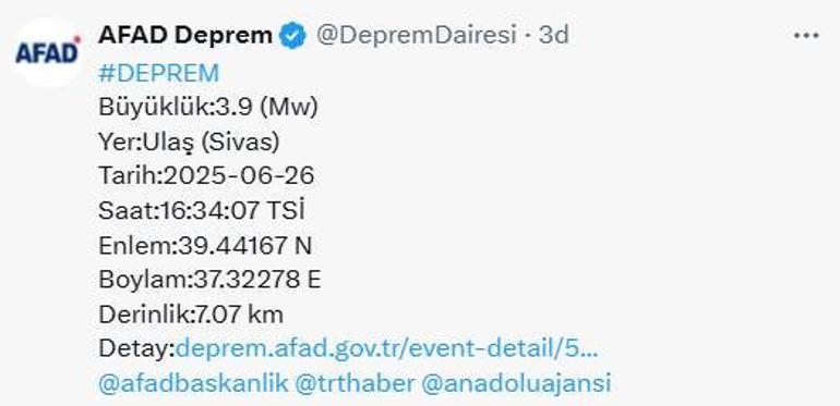 Sivas Depremi Görseli