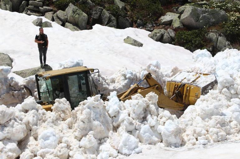 Karla kaplı yayla manzarası