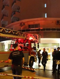 Alanya’da Otelde Yangın Paniği