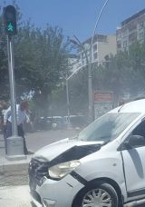 Batman’da Korkunç Kaza: Araç Yanmaya Başladı