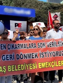 Beşiktaş İşçileri Belediye Önünde Süresiz Oturma Eyleminde