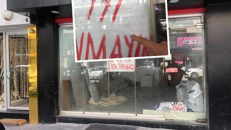 Boş Dükkanda Tedirgin Edici Durum: İşletme Sahibi İlan Asmak Zorunda Kaldı
