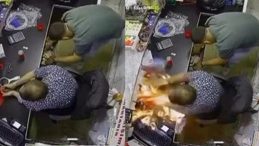 Çakmakla Oynadı, Yerinden Zıpladı! İşte O Anlar