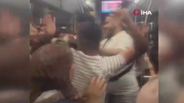 Çocuğuna Vuran Baba ile Yolcu Arasında Yumruklu Kavga!
