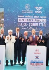 Çorum’da Tarihi Hızlı Tren Projesinin Temeli Bakan Uraloğlu Tarafından Atıldı