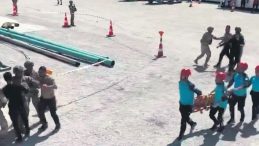Gabar’daki Sondaj Kulesinde Yangın Tatbikatı