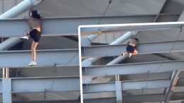 Haliç Metro Köprüsü’nde Gerilim Dolu Anlar! Demirlerden Sarktı