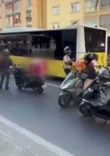İETT Otobüsü Motosikletli Aileye Çarptı: 3 Yaralı!