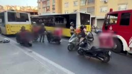 İETT Otobüsü Motosikletli Aileye Çarptı: 3 Yaralı!