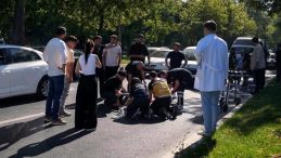 İstanbul'da yolun karşısına ge&ccedil;meye &ccedil;alışan yaşlı adama ara&ccedil; &ccedil;arptı