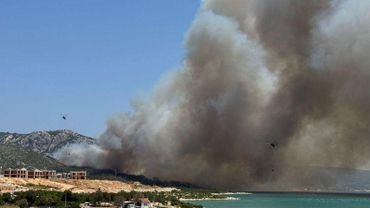 İzmir’de Korkutan Orman Yangını