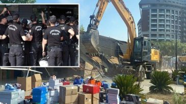 Ka&ccedil;ak Yapıların Yıkımında Gerginlik! Kendilerini Yakmaya Kalkanlar