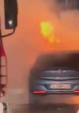 Kağıthane’de Bariyerle Çarpan Araç Alev Aldı: Şoför Yaralı