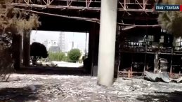 Katil İsrail'in Hedef Aldığı TV Binası: A Haber Tahran'daki Yıkımı Belgeledi