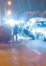Kaza Yapan Motosiklet Uygulama Noktasına Girdi