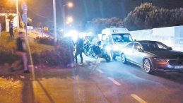 Kaza Yapan Motosiklet Uygulama Noktasına Girdi