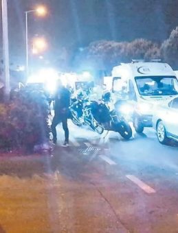 Kaza Yapan Motosiklet Uygulama Noktasına Girdi