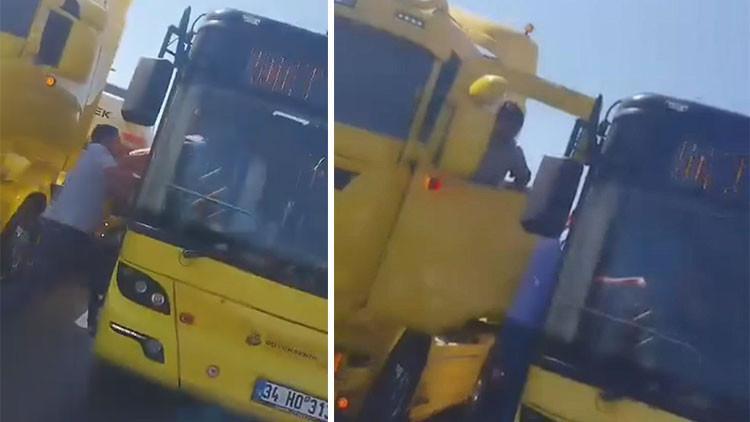 Maltepe D-100 Karayolu'nda Kavga: TIR Şoföründen Otobüs Şoförüne Saldırı