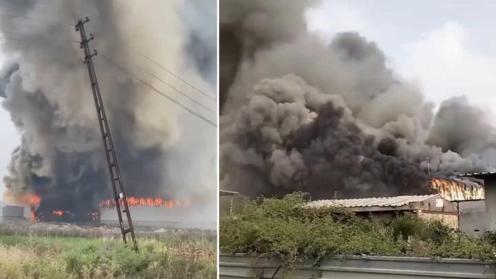 Mersin’de Pamuk Deposunda Yangın: Müdahale Devam Ediyor