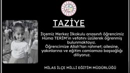 Milas’ta Acı Kayıp: Ana Sınıfı Öğrencisi Hayatını Kaybetti